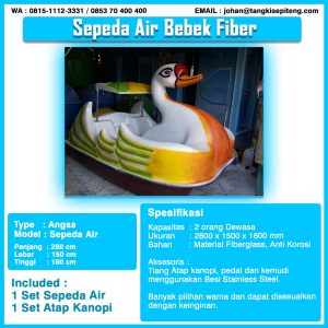 sepeda air fiberglass sepeda air bebek model angsa