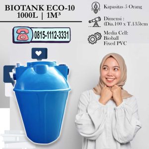 jual biotank vertikal 1000 liter / 1m3 (eco 10)