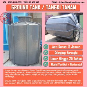 jual tangki pendam fiberglass (2000 liter) | tangki tanam | ground tank