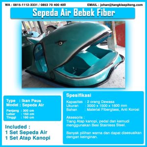 sepeda air fiberglass sepeda air bebek model paus