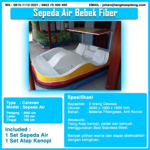 sepeda air fiberglass sepeda air bebek model angsa