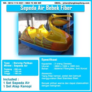 sepeda air fiberglass sepeda air bebek model paus