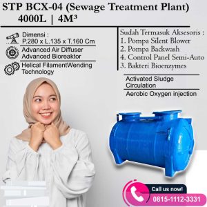 jual ipal stp biotech 4000 liter / 4m3 (sewage treatment plant)