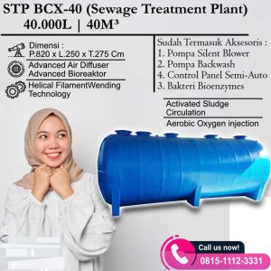 jual ipal stp biotech 40000 liter / 40m3 (sewage treatment plant)