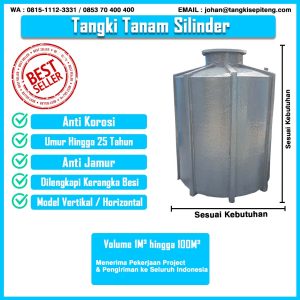 tangki pendam fiberglass (1000 liter) | tangki tanam | ground tank